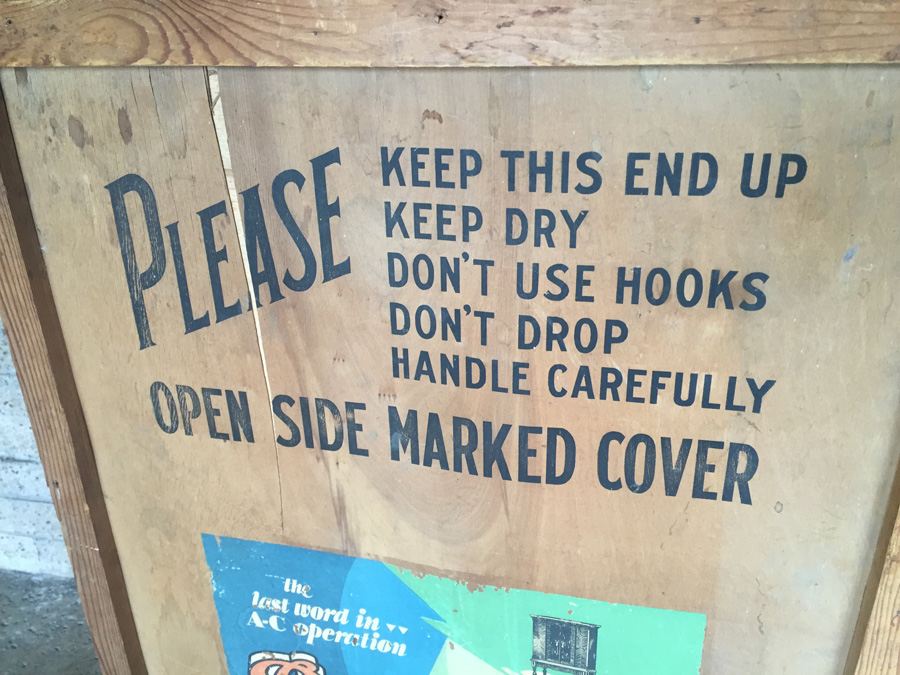 Large Vintage Brunswick Radio Corporation Shipping Crate - Convert To Cabinet - Great Prop - RARE [Photo 2]