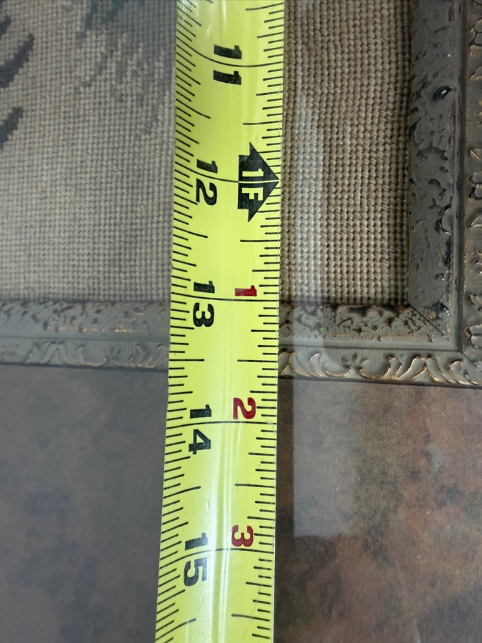 Just Added - Framed Needlepoint Tapestry Featuring A Rooster And Hen 13 X 12 Framed 25 X 24 [Photo 5]