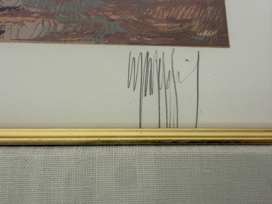 Just Added - Morning Workout By Mark King, A Signed And Numbered Limited Edition Serigraph On Paper From His Equestrian Suite 17' X 23' Framed 27.5' X 32'  (RSF)
 [Photo 6]