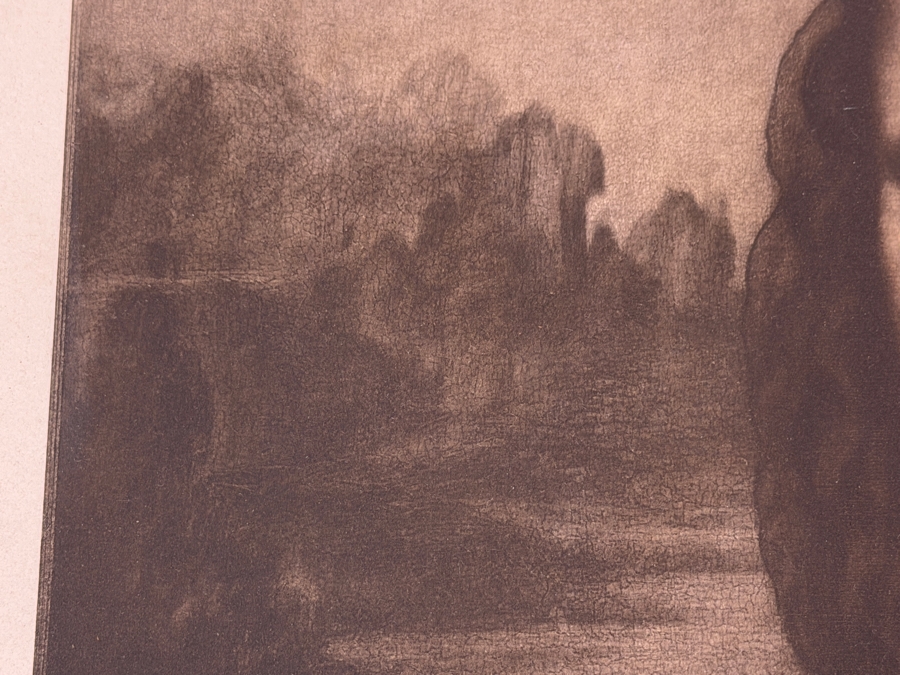 Antique 1909 Print Of 'Mona Lisa' By Leonardo Da Vinci Published In Berlin, Germany By Verlag Der Gesellschaft Zur Verbreitung Klassischer Kunst (Publisher Of The Society For The Distribution Of Classical Art) No. 171 14.5 X 22 Framed 25 X 35 [Photo 12]