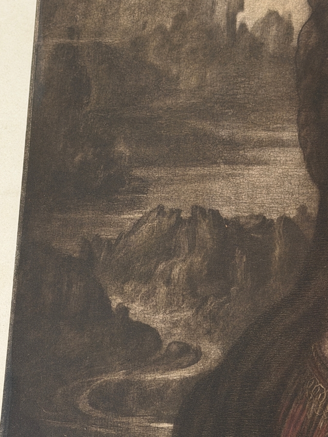 Antique 1909 Print Of 'Mona Lisa' By Leonardo Da Vinci Published In Berlin, Germany By Verlag Der Gesellschaft Zur Verbreitung Klassischer Kunst (Publisher Of The Society For The Distribution Of Classical Art) No. 171 14.5 X 22 Framed 25 X 35 [Photo 29]