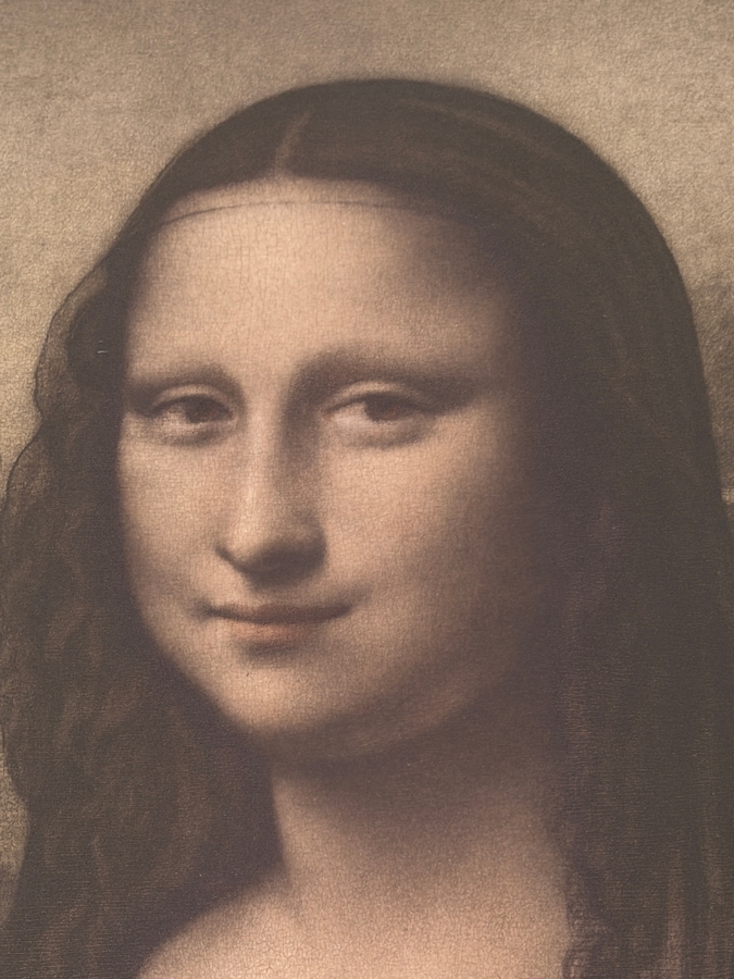 Antique 1909 Print Of 'Mona Lisa' By Leonardo Da Vinci Published In Berlin, Germany By Verlag Der Gesellschaft Zur Verbreitung Klassischer Kunst (Publisher Of The Society For The Distribution Of Classical Art) No. 171 14.5 X 22 Framed 25 X 35 [Photo 28]