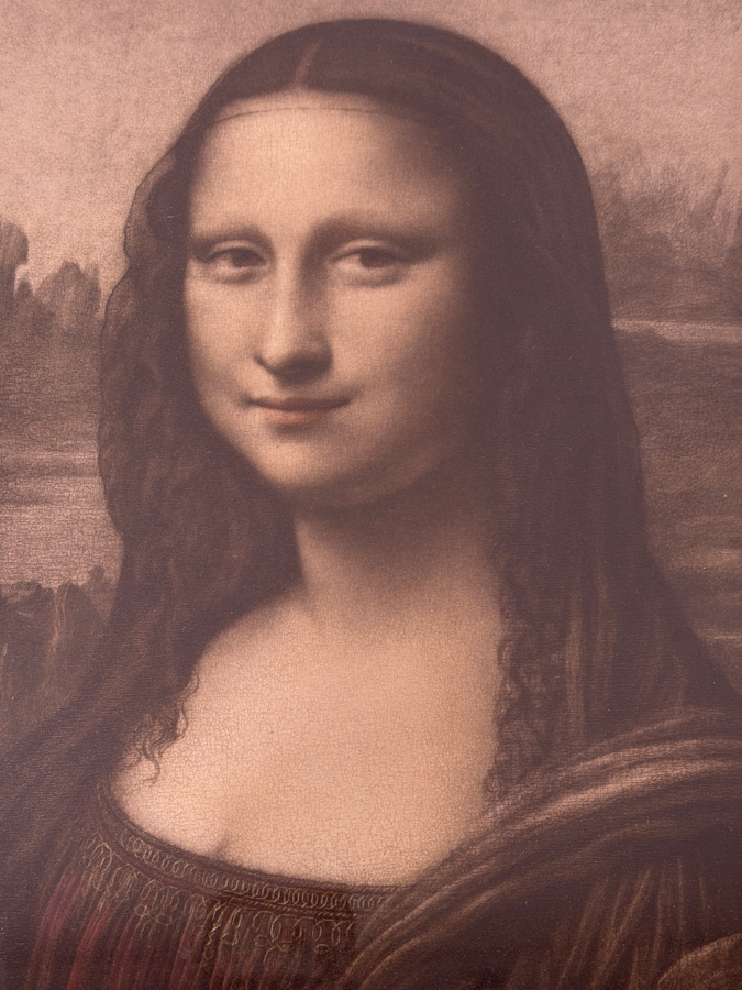 Antique 1909 Print Of 'Mona Lisa' By Leonardo Da Vinci Published In Berlin, Germany By Verlag Der Gesellschaft Zur Verbreitung Klassischer Kunst (Publisher Of The Society For The Distribution Of Classical Art) No. 171 14.5 X 22 Framed 25 X 35 [Photo 8]