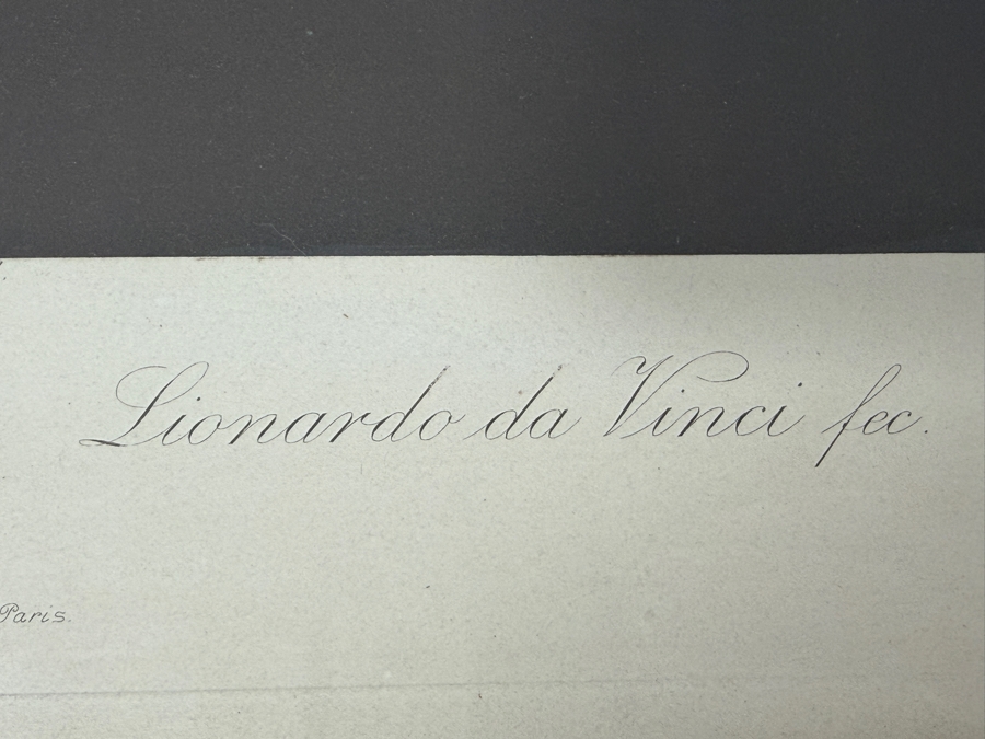 Antique 1909 Print Of 'Mona Lisa' By Leonardo Da Vinci Published In Berlin, Germany By Verlag Der Gesellschaft Zur Verbreitung Klassischer Kunst (Publisher Of The Society For The Distribution Of Classical Art) No. 171 14.5 X 22 Framed 25 X 35 [Photo 15]