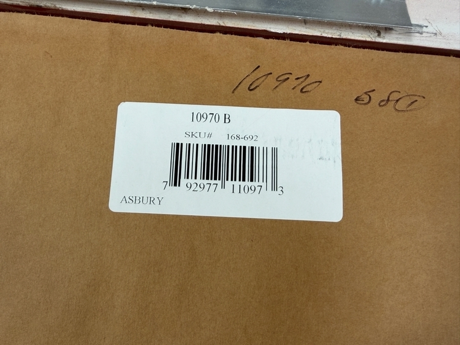 Just Added - Pair Of Beveled Glass Wooden Wall Mirrors [Photo 6]