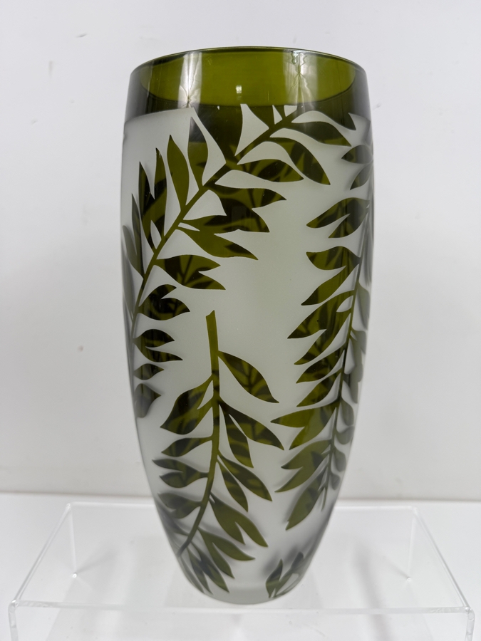 Just Added - Lenox Boutique Fern Leaf Pattern Vase 12'H [Photo 3]