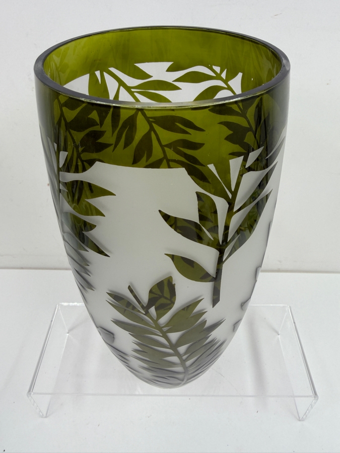 Just Added - Lenox Boutique Fern Leaf Pattern Vase 12'H [Photo 2]