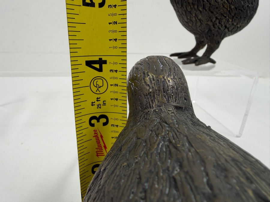 Just Added - Pair Of Cast Metal Kiwi Bird Sculptures 5.5W X 2.5D X 4H [Photo 5]