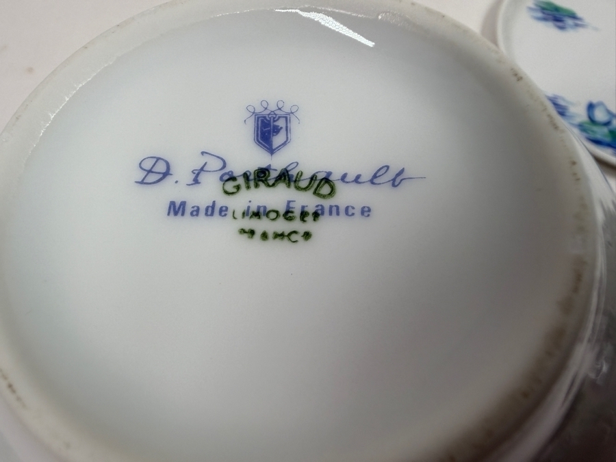 Just Added - Limoges France D. Porthaulb Small Pitcher With Underplate 4'H [Photo 4]