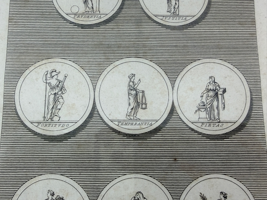 Just Added - 18th-Century Copperplate Engraving Of Roman And Greek Deities From Bell's New Pantheon, Engraved By Charles Grignion, 1789 7' X 10' Framed 15.5' X 18' (RSF) [Photo 7]