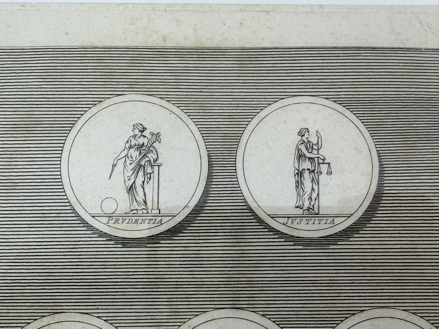 Just Added - 18th-Century Copperplate Engraving Of Roman And Greek Deities From Bell's New Pantheon, Engraved By Charles Grignion, 1789 7' X 10' Framed 15.5' X 18' (RSF) [Photo 8]