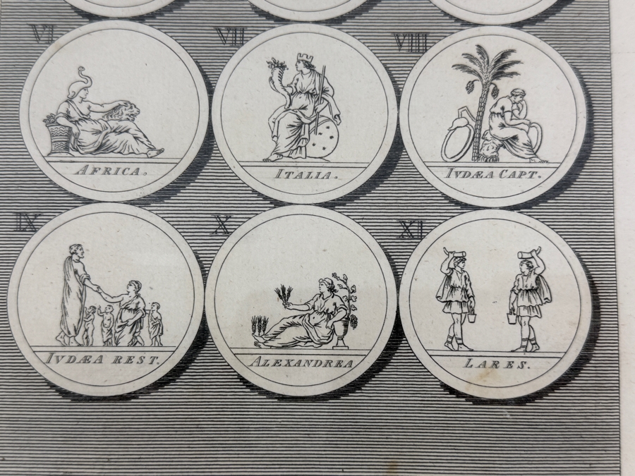 Just Added - 18th-Century Copperplate Engraving Of Roman And Greek Deities From Bell's New Pantheon, Engraved By Charles Grignion, 1789 7' X 10' Framed 15.5' X 18' (RSF) [Photo 6]