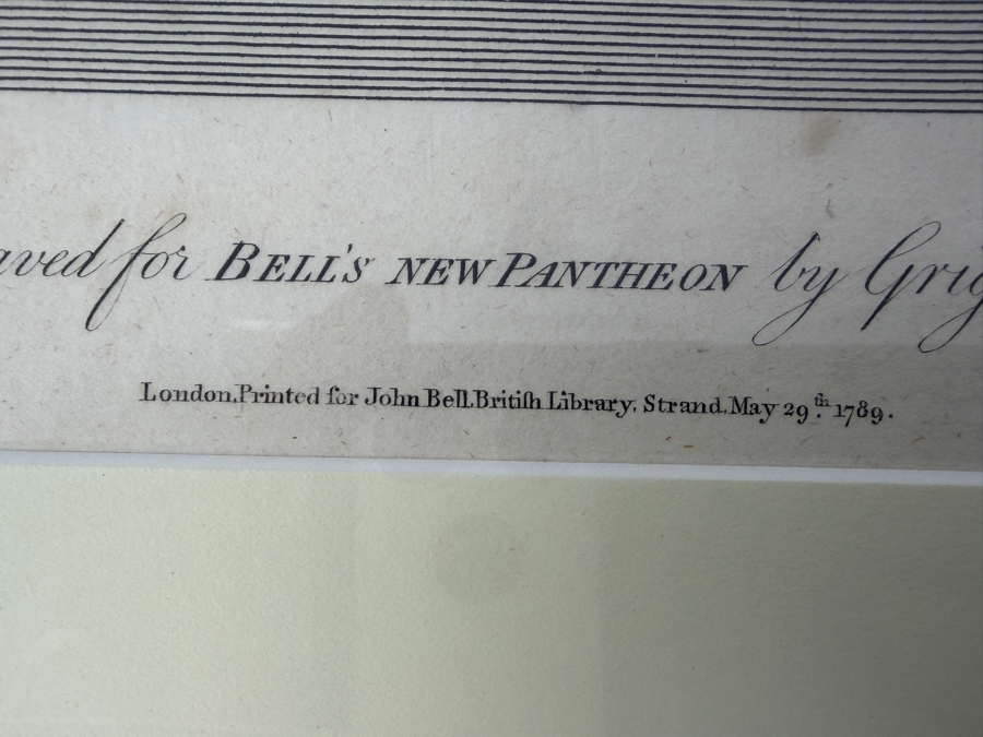 Just Added - 18th-Century Copperplate Engraving Of Roman And Greek Deities From Bell's New Pantheon, Engraved By Charles Grignion, 1789 7' X 10' Framed 15.5' X 18' (RSF) [Photo 4]