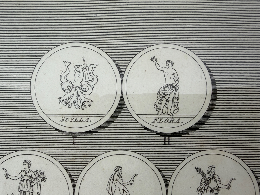 Just Added - 18th-Century Copperplate Engraving Of Roman And Greek Deities From Bell's New Pantheon, Engraved By Charles Grignion, 1789 7' X 10' Framed 15.5' X 18' (RSF) [Photo 6]