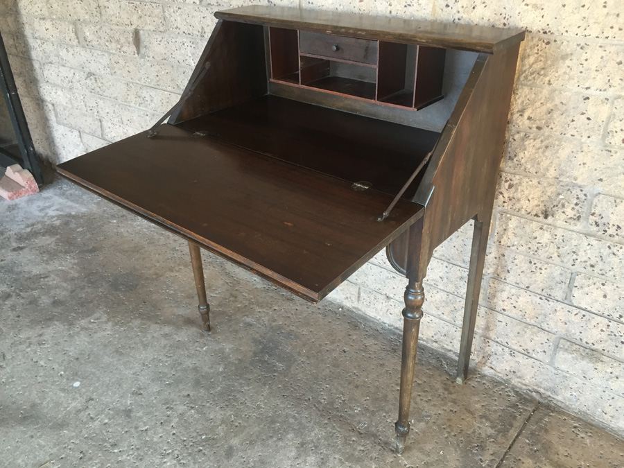Vintage Small Mahogany Dropfront Secretary Desk [Photo 7]