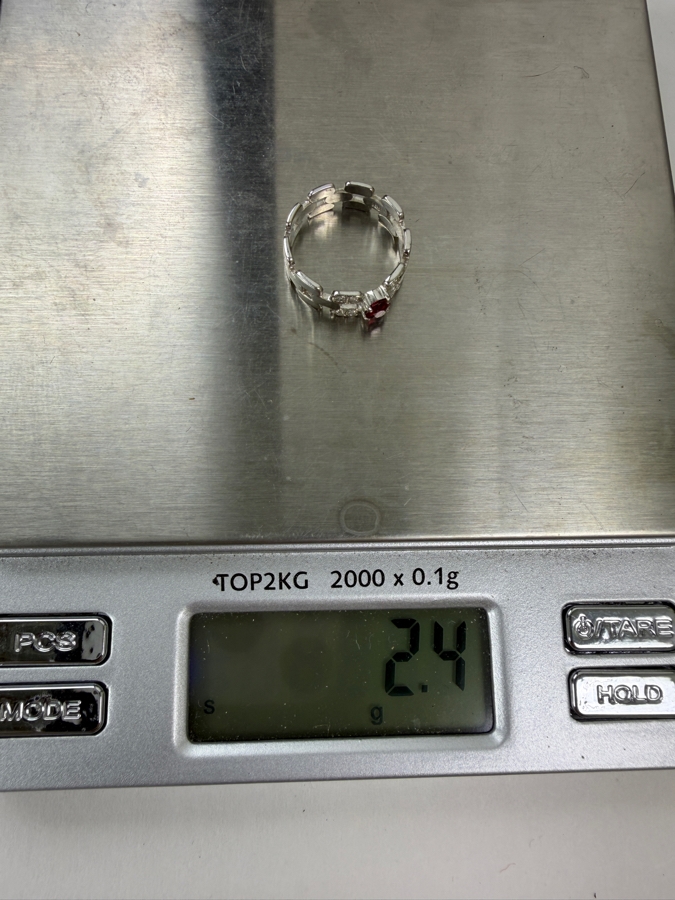 18k Gold Ruby/Diamond Ring With 4x3.5mm 'Roval' Ruby And (8) 1mm Round Diamonds Size 4.75 2.4g Retails $1,500 [Photo 7]