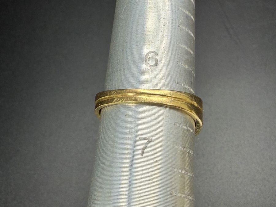 14k Gold Bridal Duo Diamond Ring With (1) 3mm Round Brilliant Cut Diamond Size 6.5 3.3g Retails $1,500 [Photo 7]