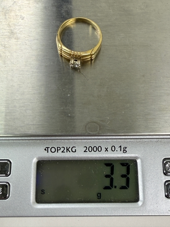 14k Gold Bridal Duo Diamond Ring With (1) 3mm Round Brilliant Cut Diamond Size 6.5 3.3g Retails $1,500 [Photo 8]