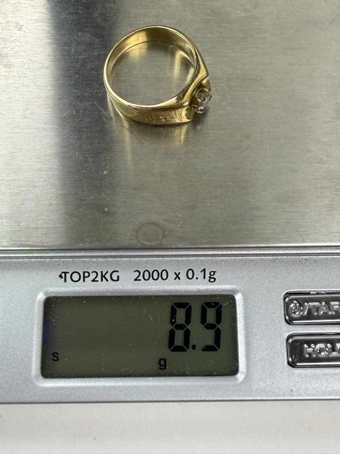 14k Gold Diamond Ring Featuring A .49ct Diamond I1-M Color Size 9 8.9g Retails $3,400 [Photo 12]