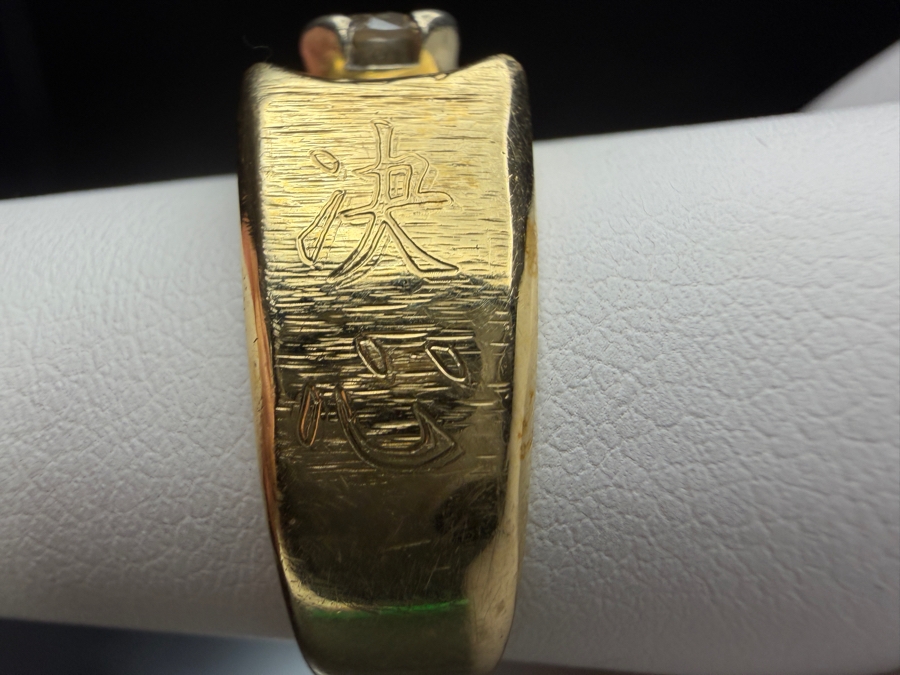 14k Gold Diamond Ring Featuring A .49ct Diamond I1-M Color Size 9 8.9g Retails $3,400 [Photo 7]