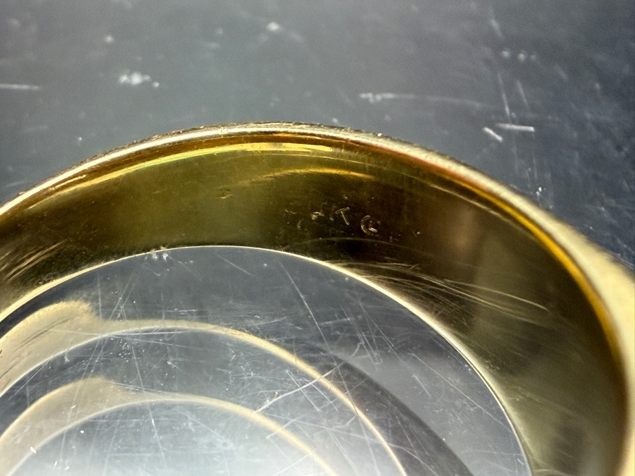 14k Gold Diamond Ring Featuring A .49ct Diamond I1-M Color Size 9 8.9g Retails $3,400 [Photo 10]