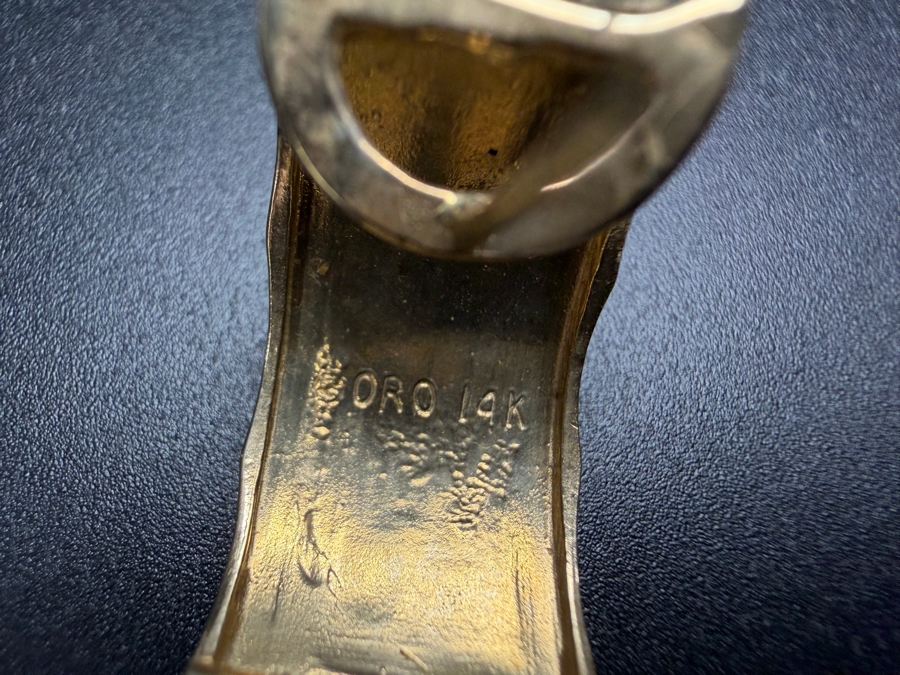 14k Gold Earrings With Koi Fish Motif 7.8g [$700 Gold Melt Value] [Photo 6]