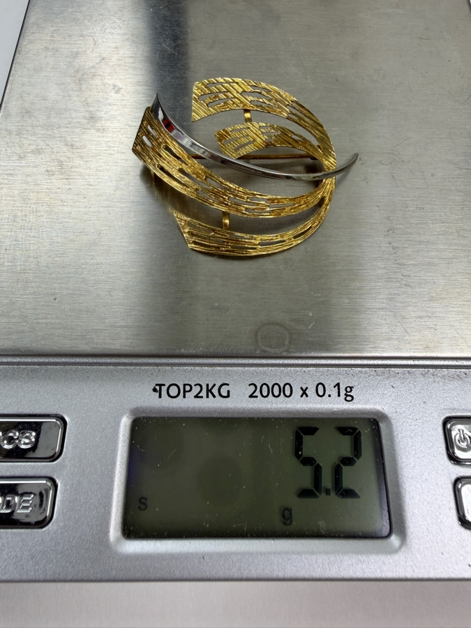 14k Gold Germany Brooch Pin 1.5'W 5.2g [$467 Gold Melt Value] [Photo 7]