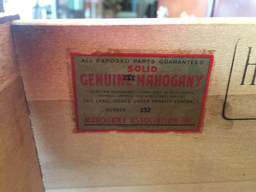 Vintage Mahogany 9-Drawer Dresser by Hungerford Memphis [Photo 12]