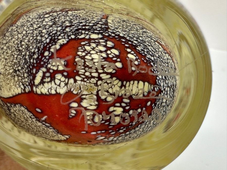 Just Added - Kosta Boda Papi Vase by Olle Brozén from the Floating Flowers Series 6'H [Photo 6]