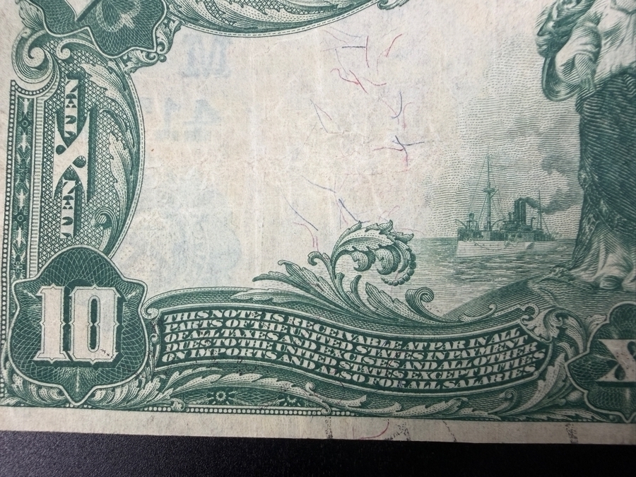 Antique United States $10 National Bank Note Currency From The Series Of 1902 Issued By The National Bank Of Commerce In St. Louis, Missouri [Photo 10]
