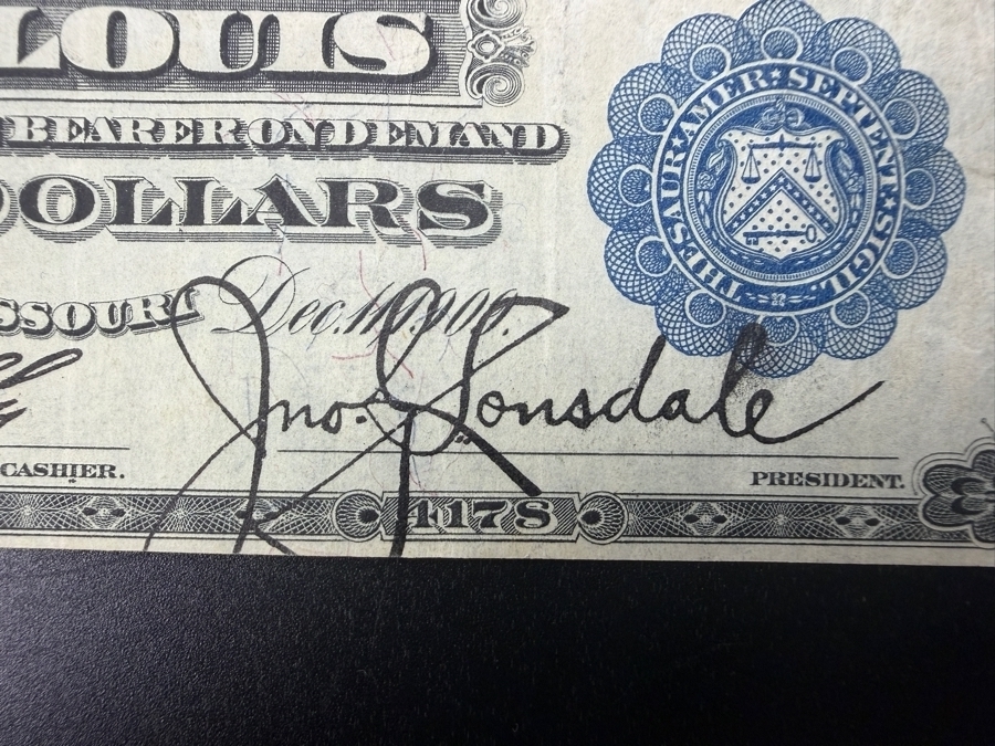 Antique United States $10 National Bank Note Currency From The Series Of 1902 Issued By The National Bank Of Commerce In St. Louis, Missouri [Photo 5]