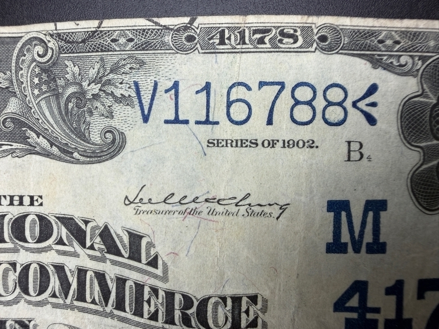 Antique United States $10 National Bank Note Currency From The Series Of 1902 Issued By The National Bank Of Commerce In St. Louis, Missouri [Photo 6]