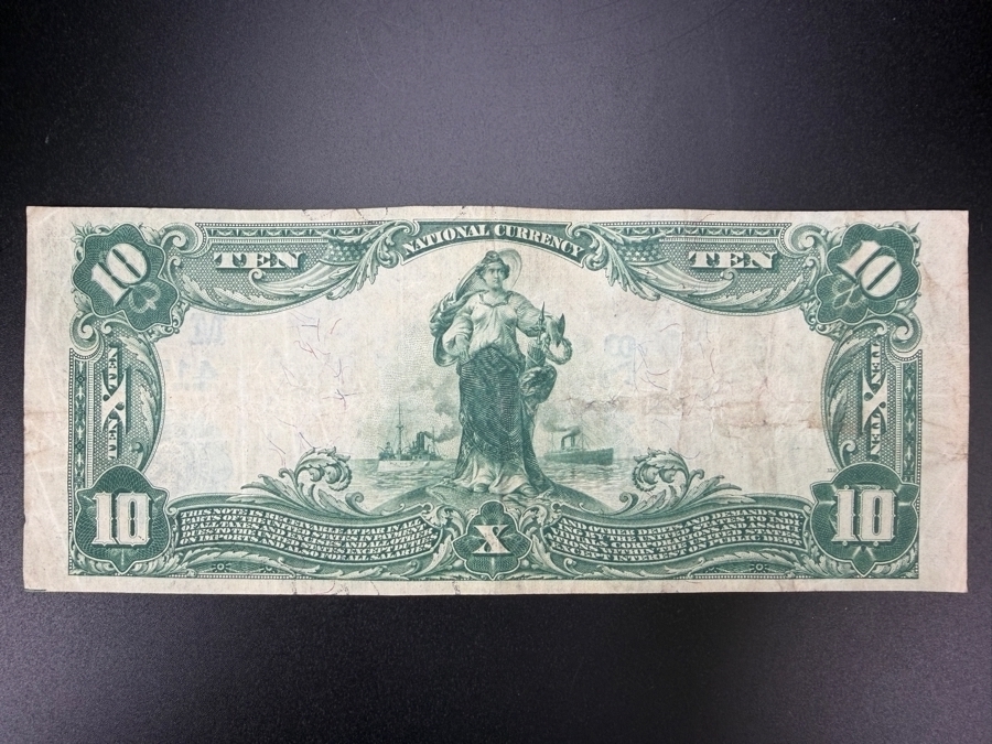 Antique United States $10 National Bank Note Currency From The Series Of 1902 Issued By The National Bank Of Commerce In St. Louis, Missouri [Photo 7]