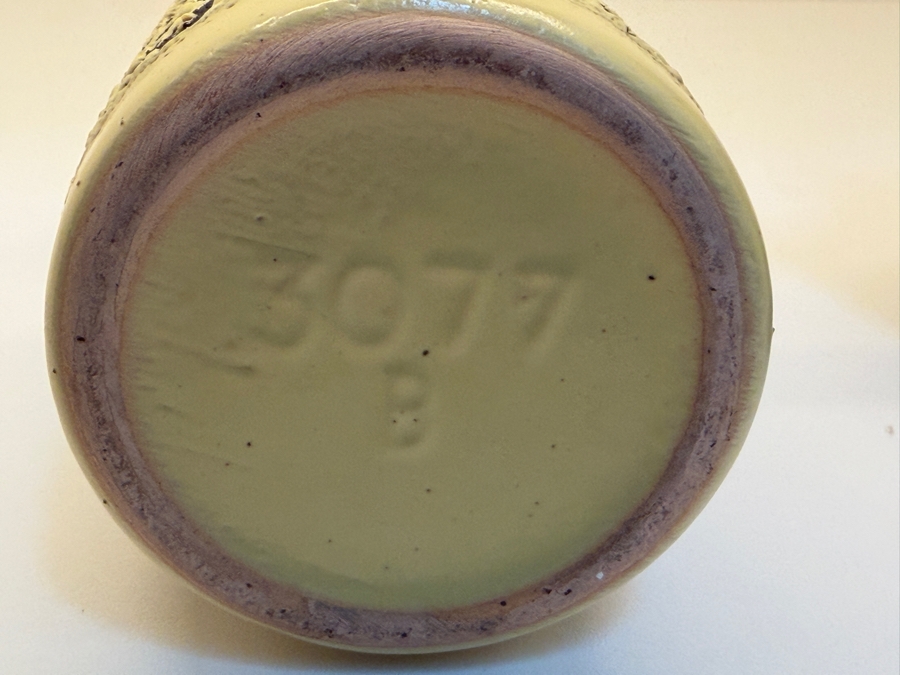 Collection Of (2) Vintage Mid-Century Modern Fat Lava Pottery Vases: (1) By VEB Haldensleben 7'-7.5'H
 [Photo 9]