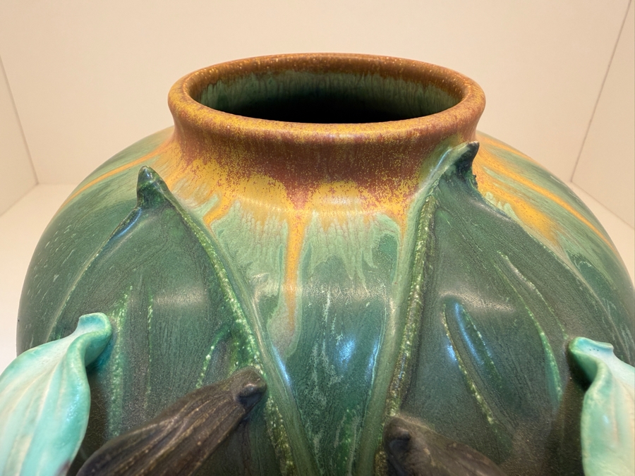 Ephraim Faience Pottery Vase By Ken Nekola In The Arts And Crafts Style 7.5'H [Photo 5]