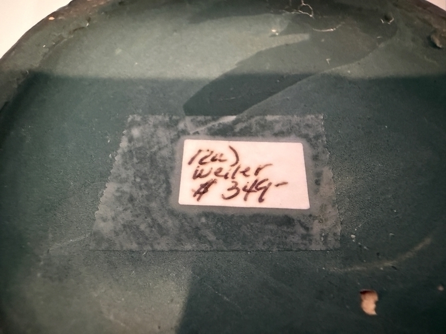 Collection Of (3) Vintage Arts And Crafts Ceramic Pieces Featuring A Matte Green Glaze: (1) Antique Weller Pottery Jardiniere And (2) Antique Fulper Pottery Vases 4'-8'H [Photo 10]