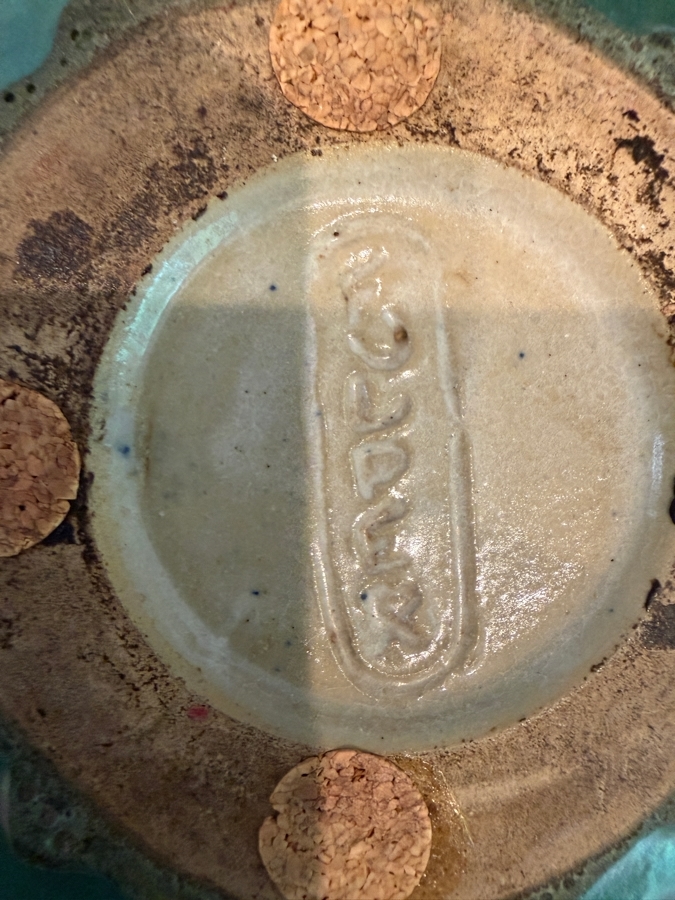 Collection Of (3) Vintage Arts And Crafts Ceramic Pieces Featuring A Matte Green Glaze: (1) Antique Weller Pottery Jardiniere And (2) Antique Fulper Pottery Vases 4'-8'H [Photo 11]