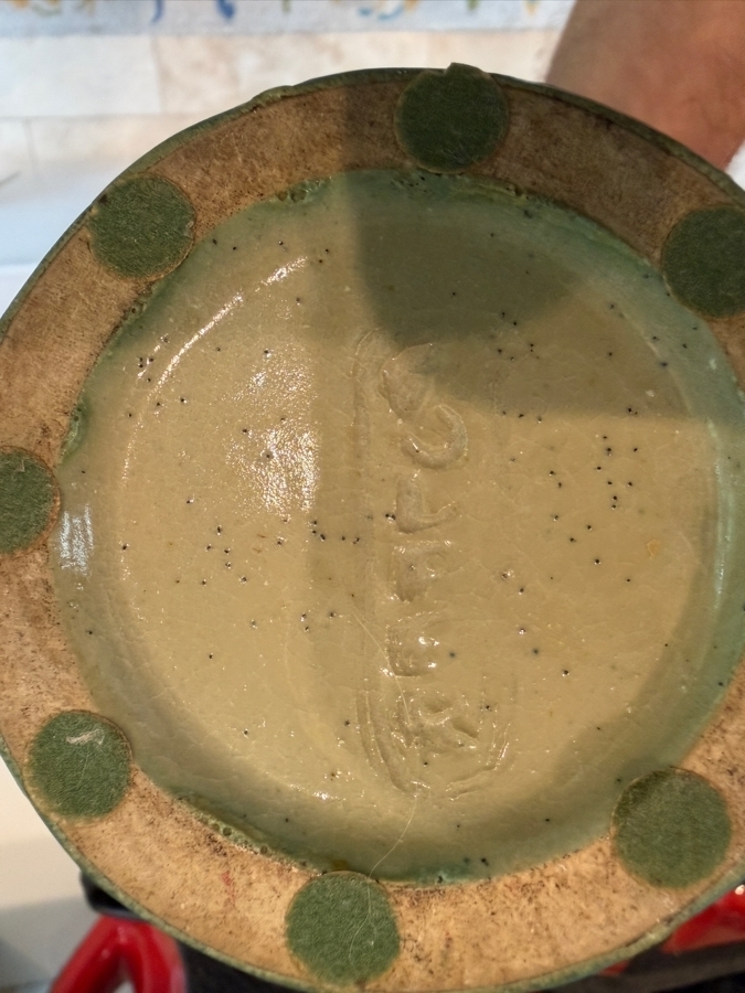 Collection Of (3) Vintage Arts And Crafts Ceramic Pieces Featuring A Matte Green Glaze: (1) Antique Weller Pottery Jardiniere And (2) Antique Fulper Pottery Vases 4'-8'H [Photo 13]