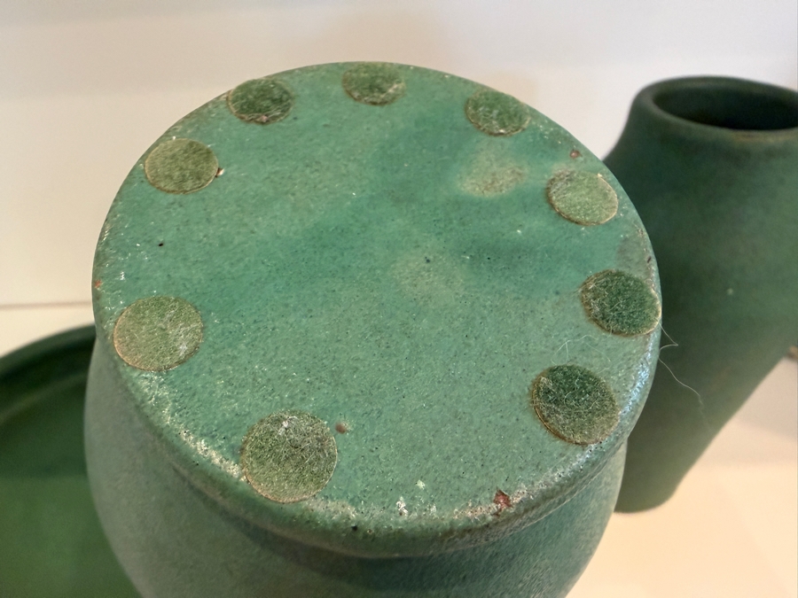 Collection Of (3) Vintage Arts And Crafts Ceramic Pottery Pieces 3'-8.25' [Photo 8]