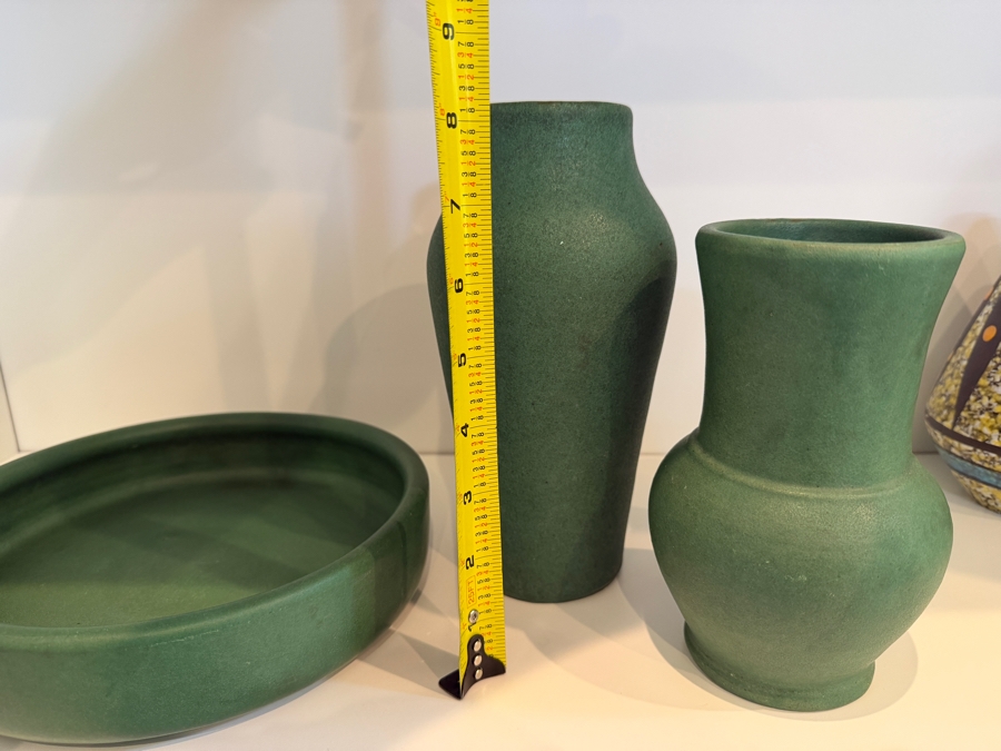 Collection Of (3) Vintage Arts And Crafts Ceramic Pottery Pieces 3'-8.25' [Photo 10]
