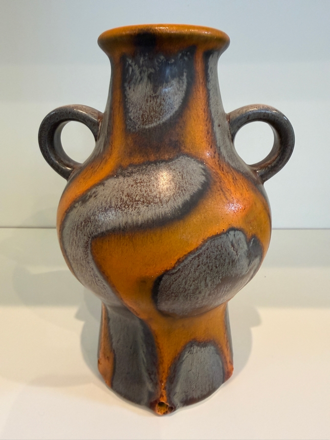 Vintage Mid-Century Modern Fat Lava West German Art Pottery Vase By Dumler & Breiden 8.5'H [Photo 3]