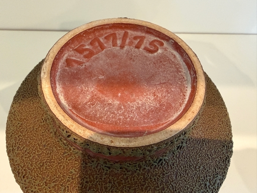 Vintage Mid-Century Modern Fat Lava West German Art Pottery Jug Vase By ES Keramik (Emons & Sohne) 1517/75 6.5'H [Photo 7]