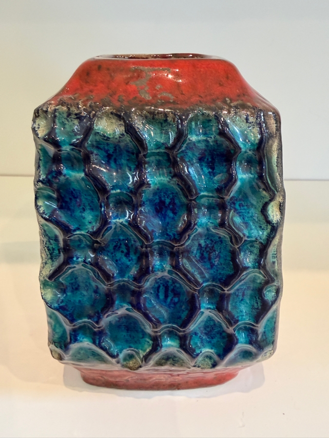 Vintage Mid-Century Modern Fat Lava West German Art Pottery Vase By Bay Keramik Model No. 983-14 6'H [Photo 6]