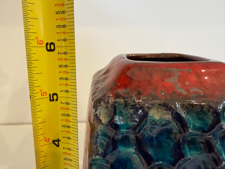 Vintage Mid-Century Modern Fat Lava West German Art Pottery Vase By Bay Keramik Model No. 983-14 6'H [Photo 8]