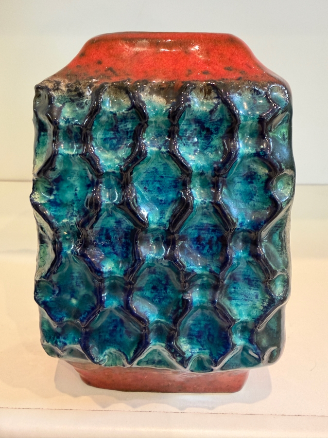 Vintage Mid-Century Modern Fat Lava West German Art Pottery Vase By Bay Keramik Model No. 983-14 6'H [Photo 2]