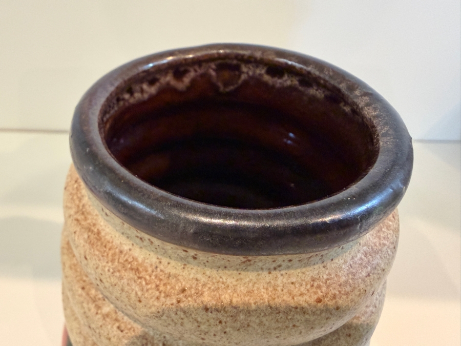 Vintage Mid-Century Modern Fat Lava West German Art Pottery Vase By Scheurich Keramik Vienna Model 7'H [Photo 5]