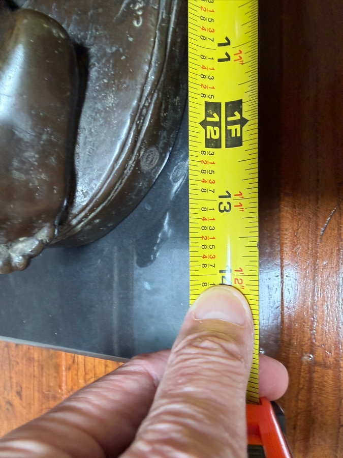 Antique Art Deco Bronze Sculpture 'Femme Au Papillon' By Albert Marius Patrisse, Seated Nude With Butterfly, Hand-Inscribed Signature, Circa 1930 14'W X 6'D X 13'H [Photo 17]