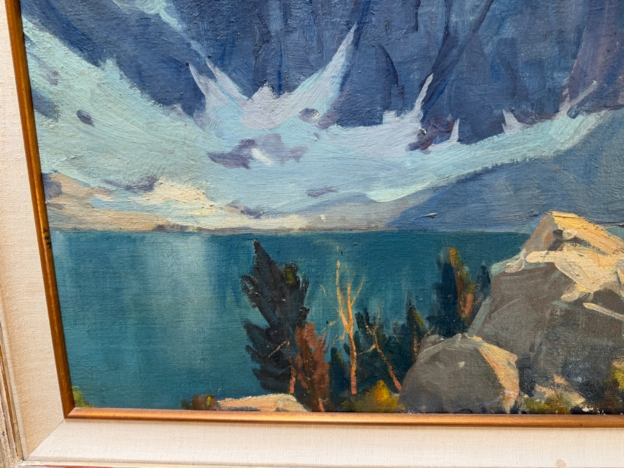 Charles L A Smith (1872-1937, California) Stunning Original Landscape Painting On Canvas Signed Lower Right C. Smith [Photo 9]