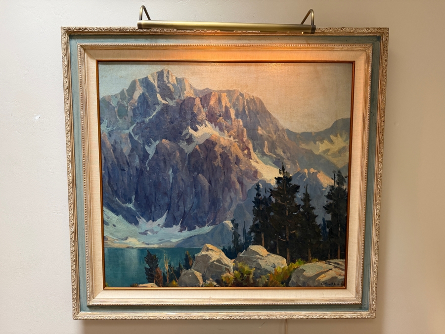Charles L A Smith (1872-1937, California) Stunning Original Landscape Painting On Canvas Signed Lower Right C. Smith [Photo 2]