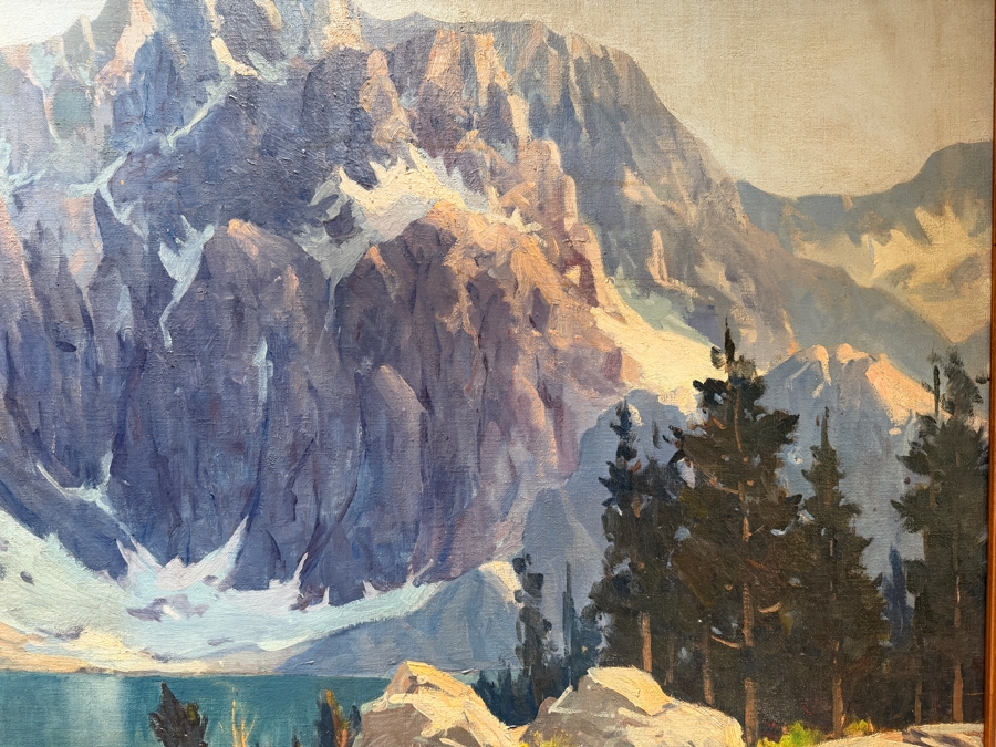 Charles L A Smith (1872-1937, California) Stunning Original Landscape Painting On Canvas Signed Lower Right C. Smith [Photo 17]